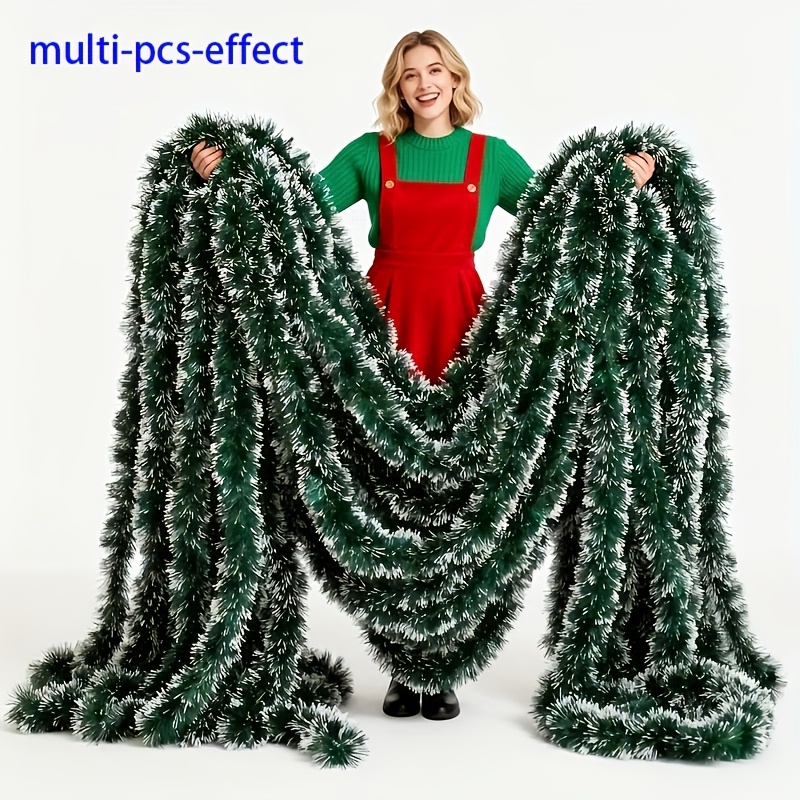 Tinsel Garland Decoration - 6/14M Garland Natal, Dekorasi Gantung untuk