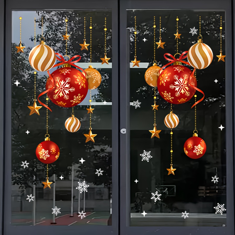 Snowflake Window Decal - Stiker Natal, Dekorasi untuk Menciptakan Suasana