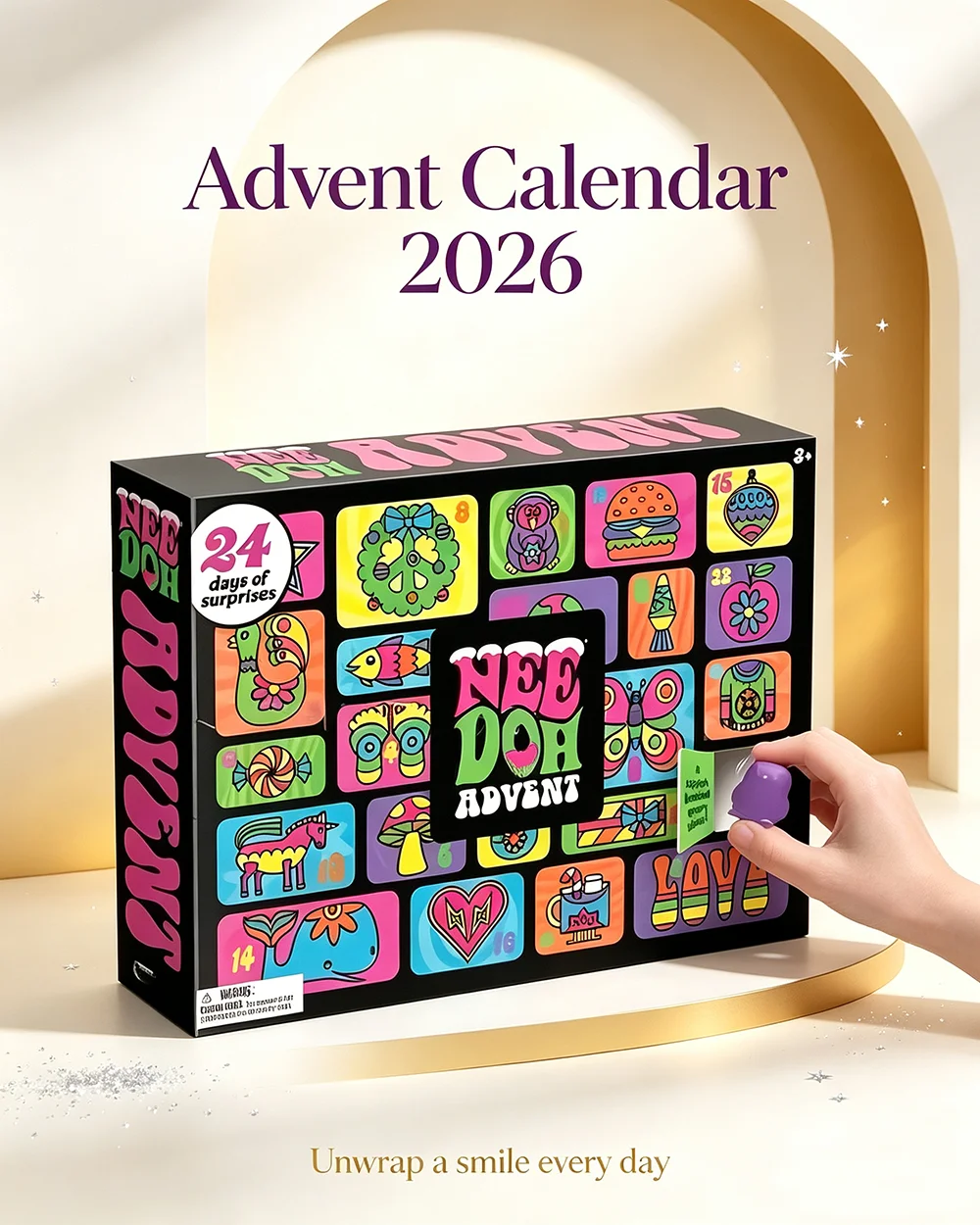 Advent Calendar Gift - Kalender Advent NeeDoh 2026, Hadiah untuk