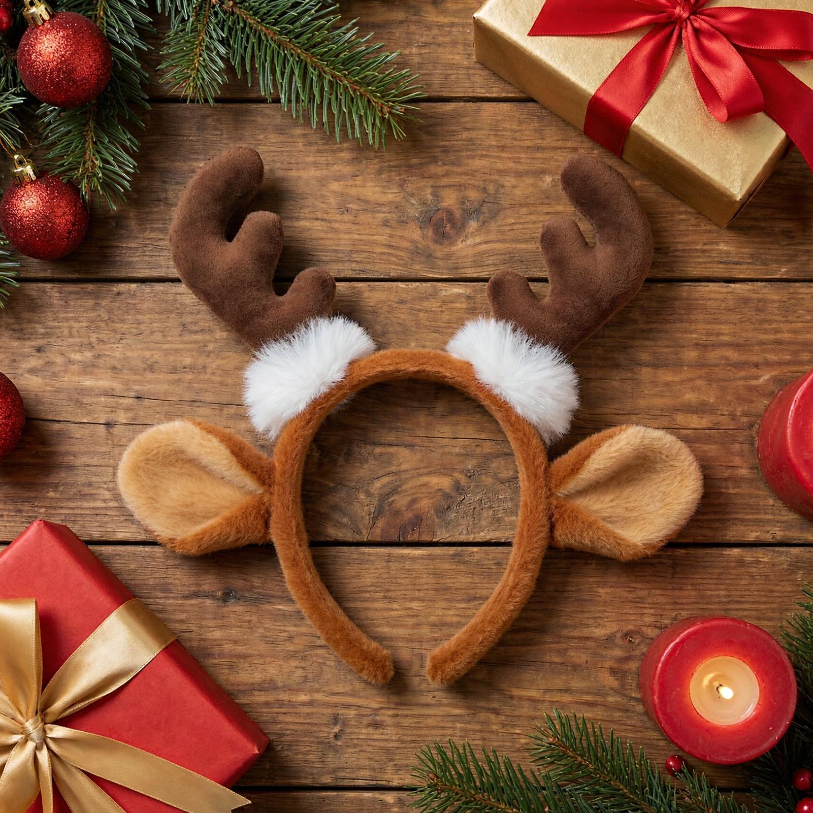 Reindeer Antlers Headband - Bando Tanduk Rusa Natal, Aksesori Rambut