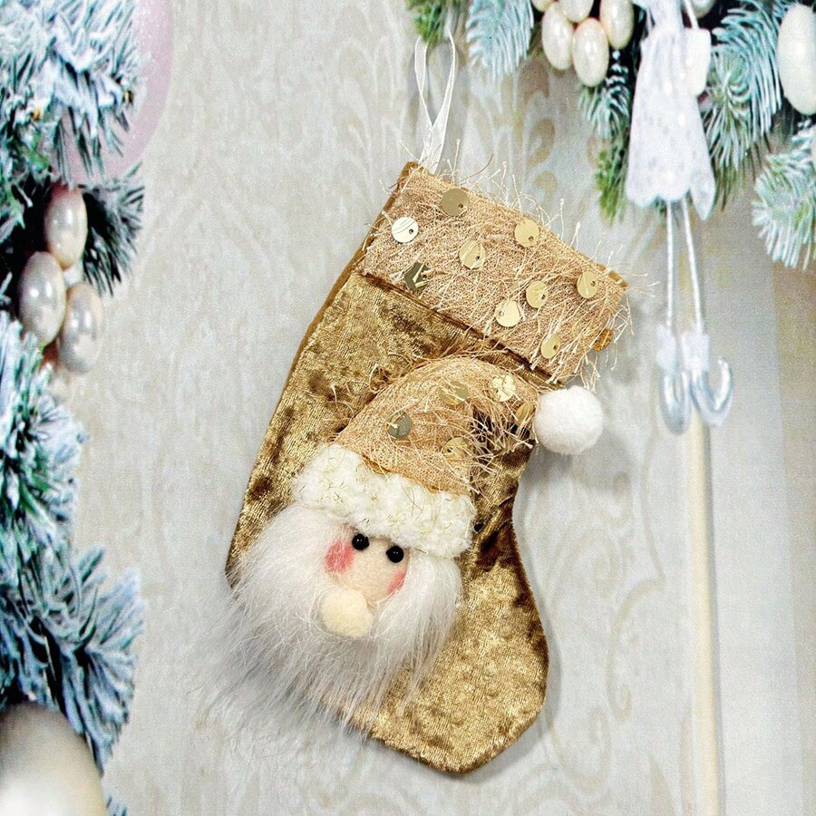 3 buah stoking dekorasi Natal, - Christmas Stocking Hanging ulasan dan harga