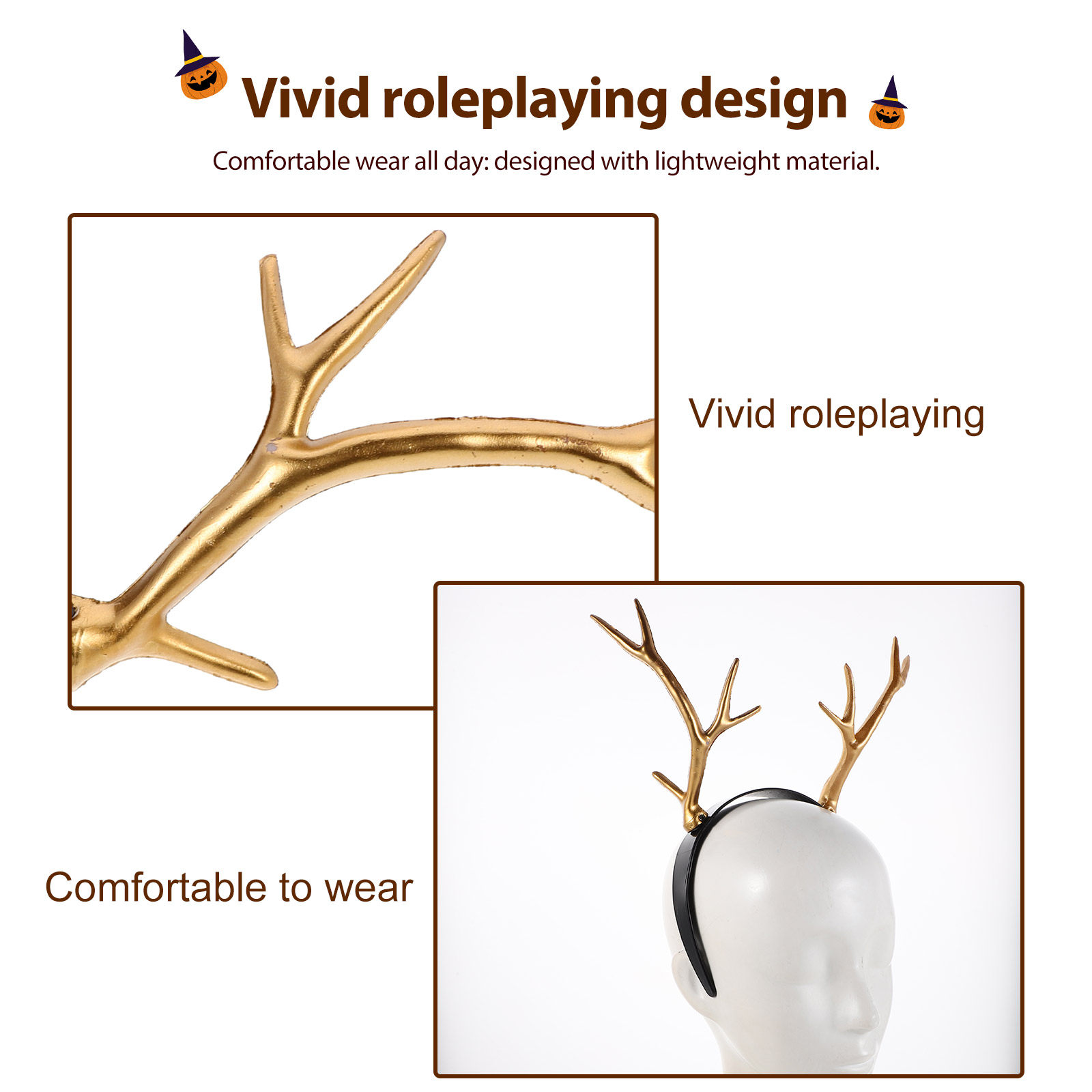 2 buah bando bertema liburan d - Reindeer Antlers Headband ulasan dan harga