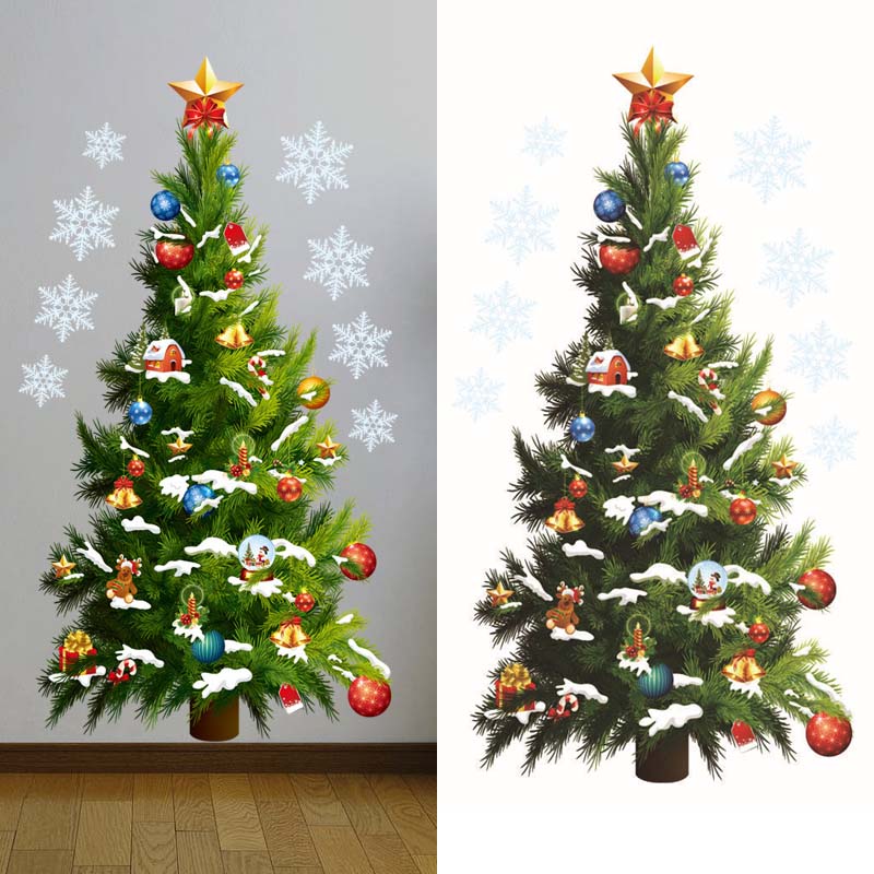 Stiker Dinding Pohon Natal Dec - Snowflake Window Decal ulasan dan harga