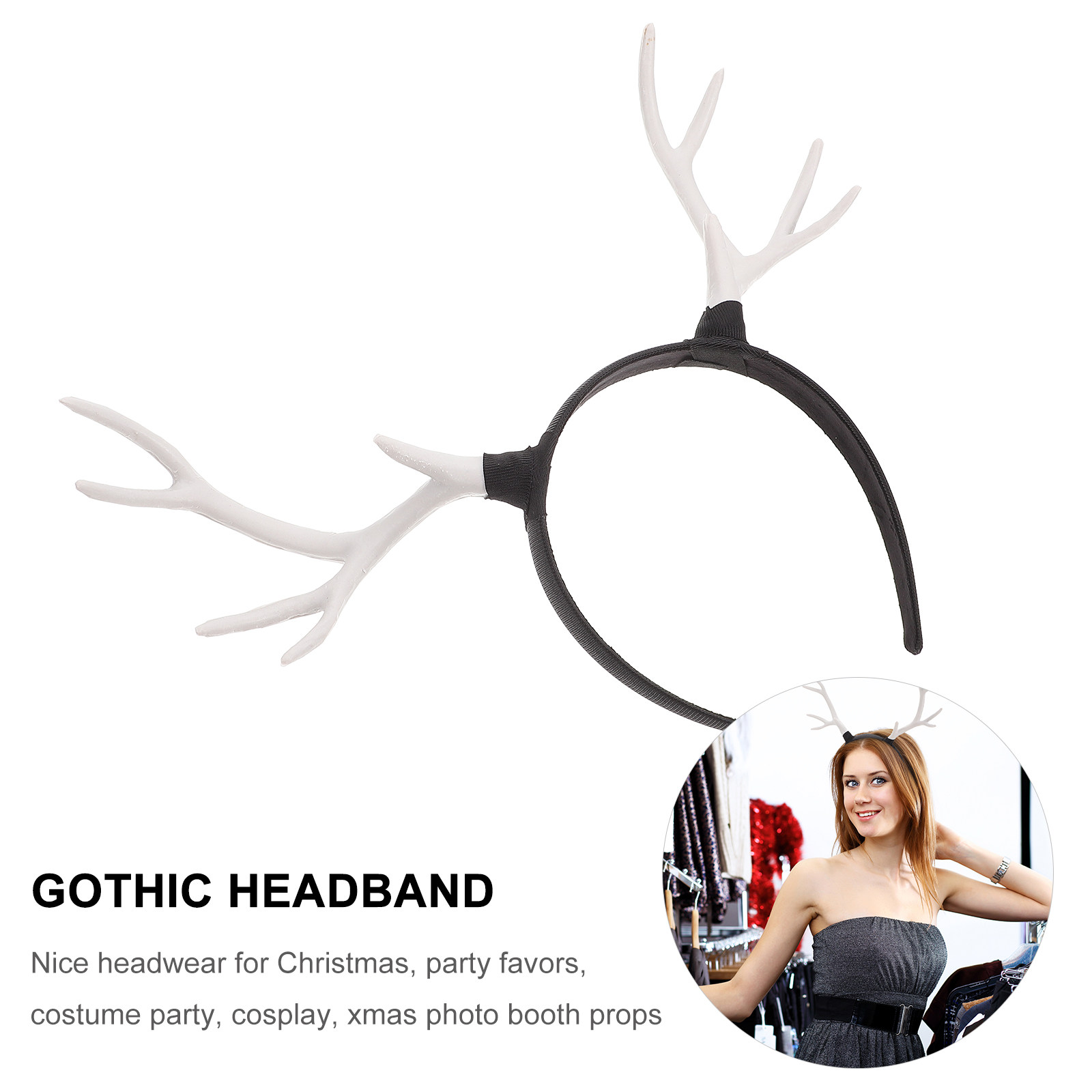 1 buah bando Natal berbentuk t - Reindeer Antlers Headband ulasan dan harga