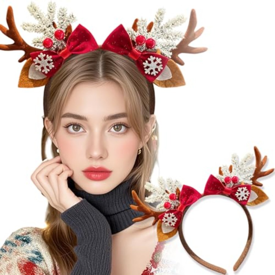 Bando Natal Lucu untuk Wanita  - Reindeer Antlers Headband ulasan dan harga