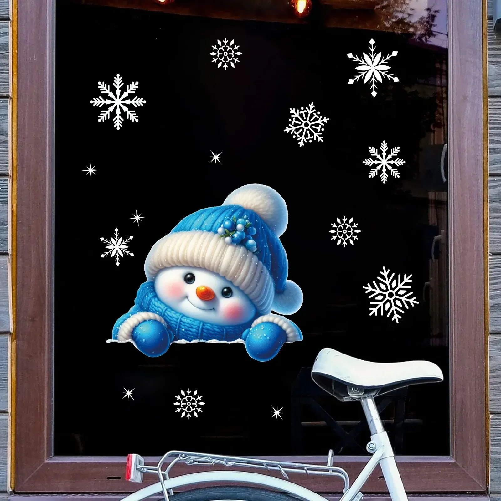 Stiker Jendela Kaca Bertema Na - Snowflake Window Decal ulasan dan harga