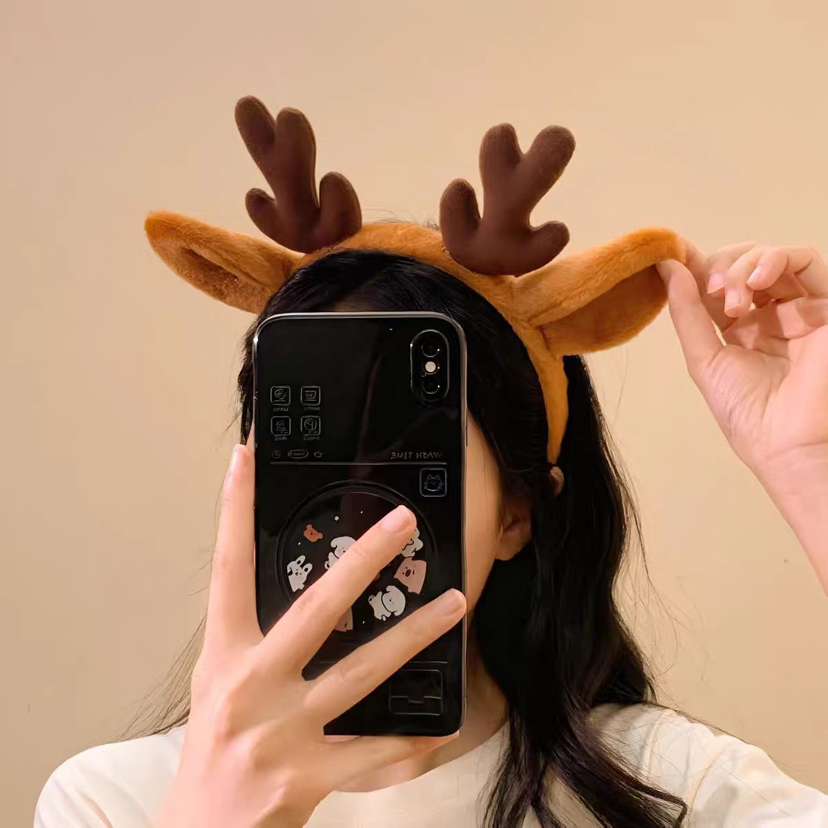 Kostum Natal Ikat Kepala Telin - Reindeer Antlers Headband ulasan dan harga