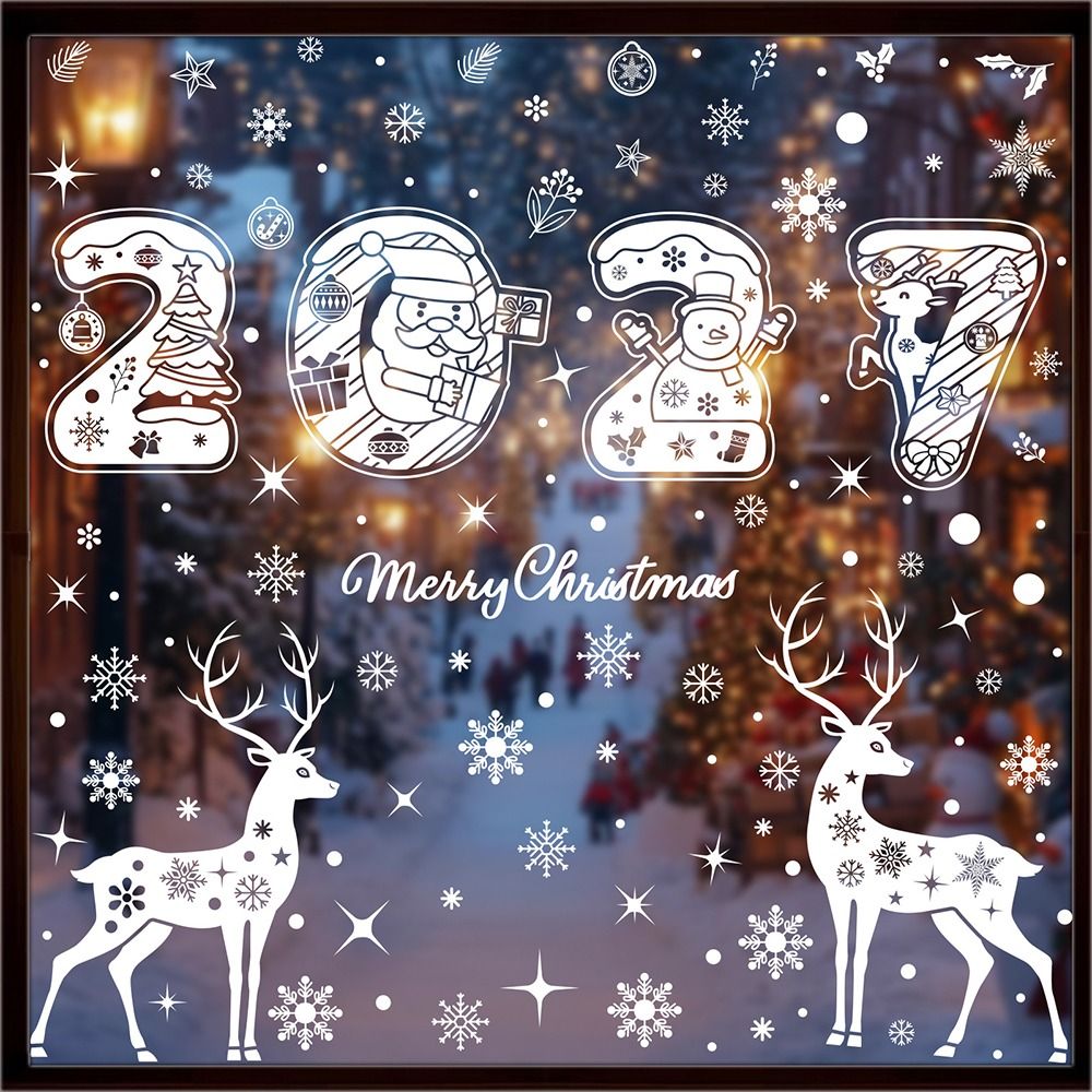 Stiker Jendela Natal Elektrost - Snowflake Window Decal ulasan dan harga