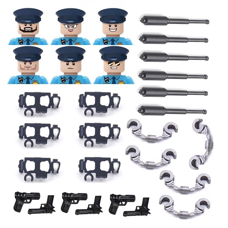 6 PCS/SET Borgol Polisi Kota A - Lego Set Creator ulasan dan harga